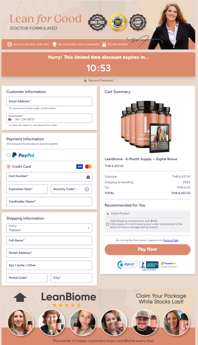 Leanbiome Official Website Secure Order Page